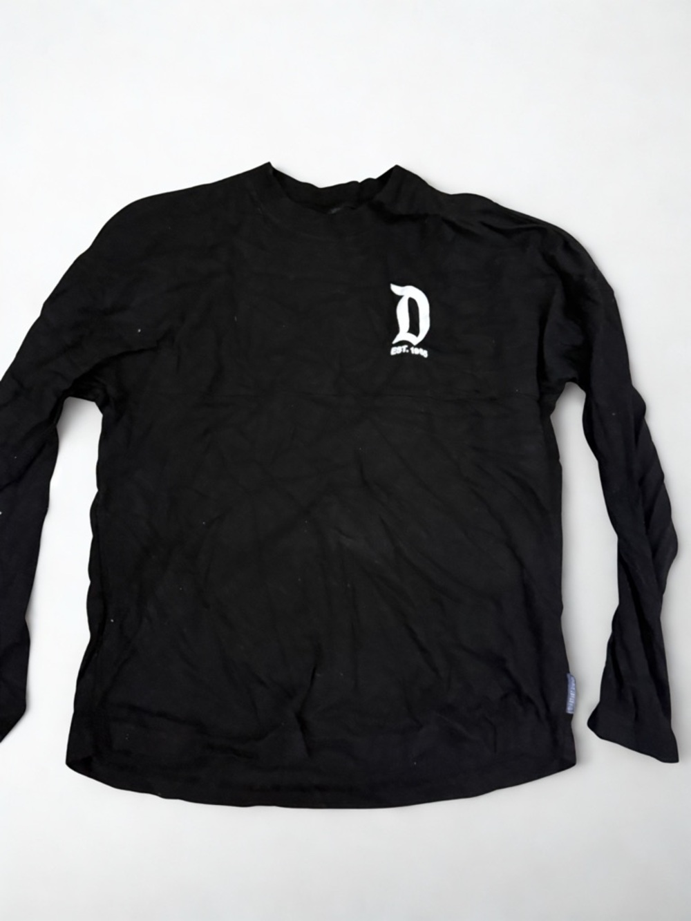 Black Long Sleeve Men's Shirt with Small Chest Logo